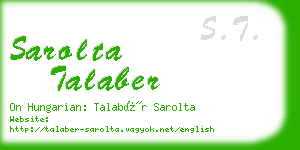 sarolta talaber business card